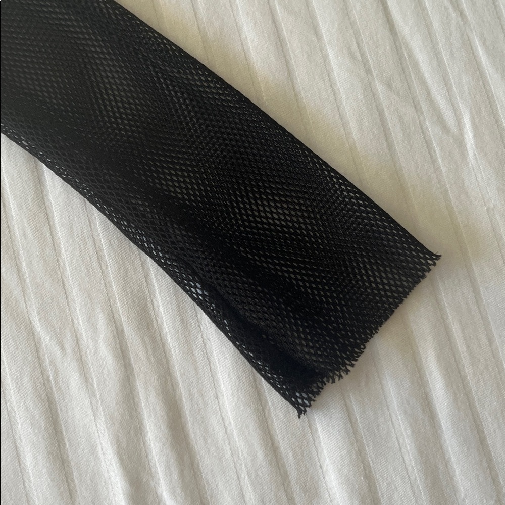Black Social Collision Graphic Shirt with Mesh Sleeves - Picture 2 of 5